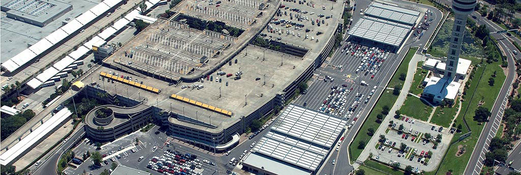 Airport parking canopies