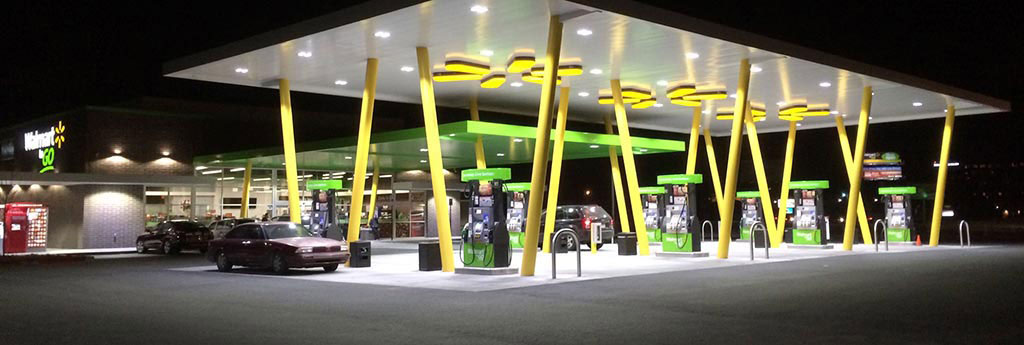 special Walmart parking canopy lighting